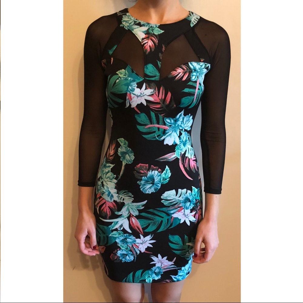 Tropical Print Guess Dress